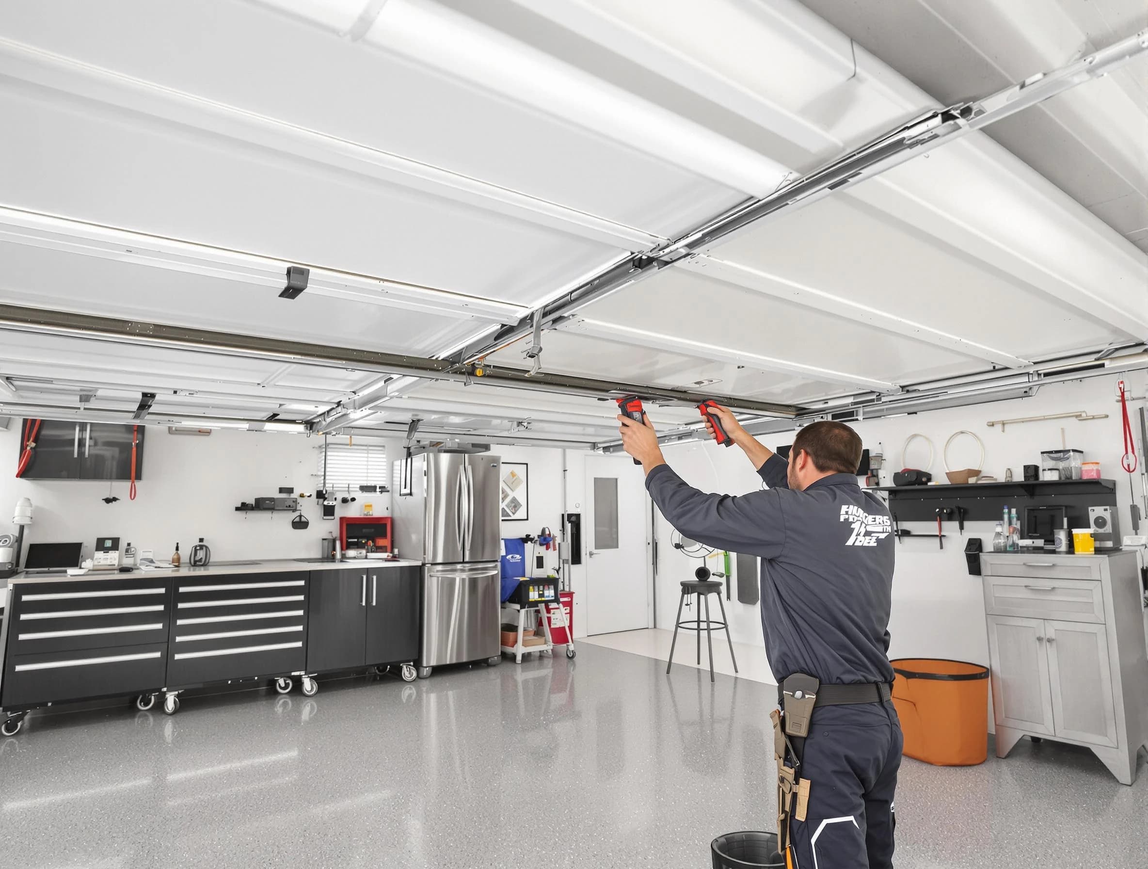Overhead garage door repair service by Bluffdale Garage Door Repair in Bluffdale
