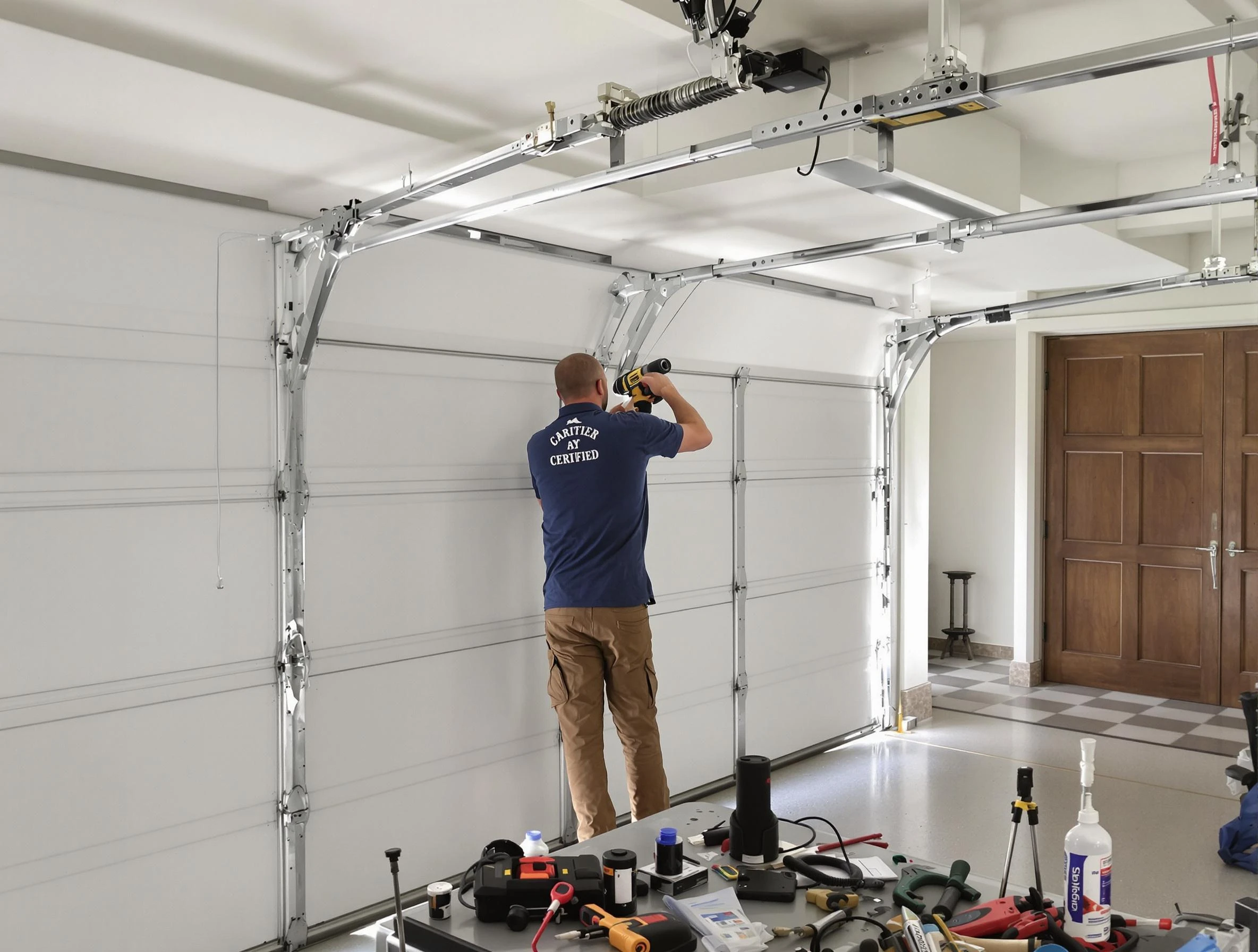 Bluffdale Garage Door Repair certified technician performing precision garage door repair in Bluffdale
