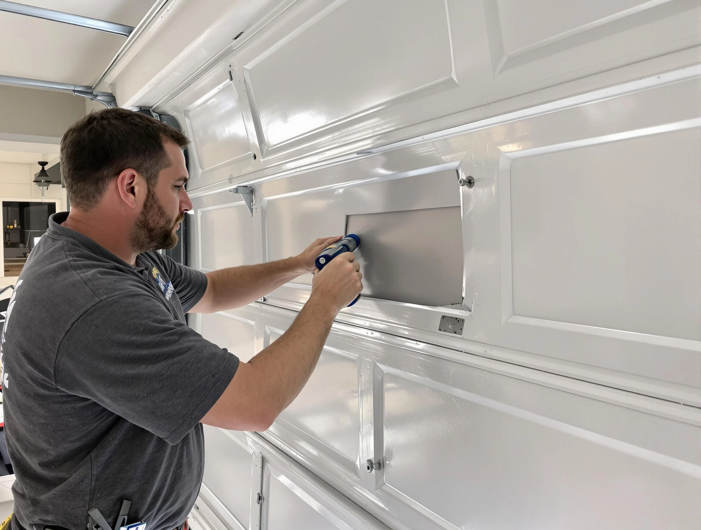 Garage door panel repair by Bluffdale Garage Door Repair in Bluffdale