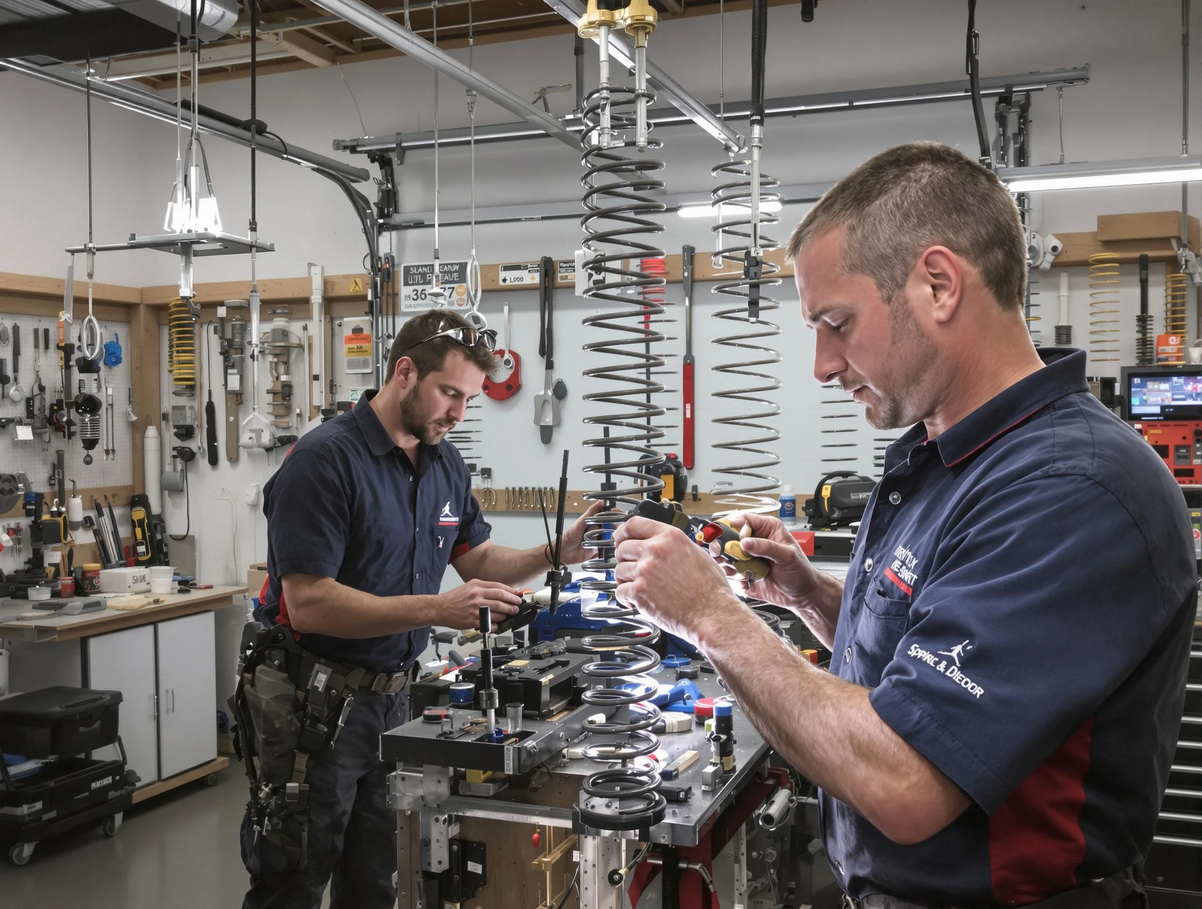 Garage door spring repair service by Bluffdale Garage Door Repair in Bluffdale