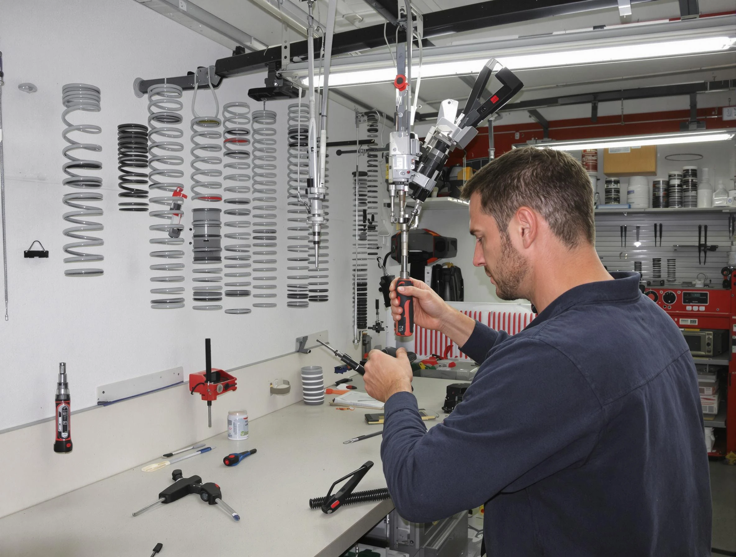 Bluffdale Garage Door Repair safety certified technician performing precision spring replacement in Bluffdale